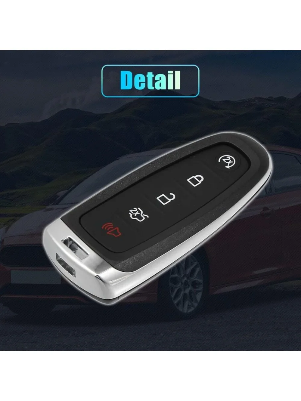 Smart Key Fob Case Cover for Ford Escape, C-Max, Focus SE - Keyless Entry
